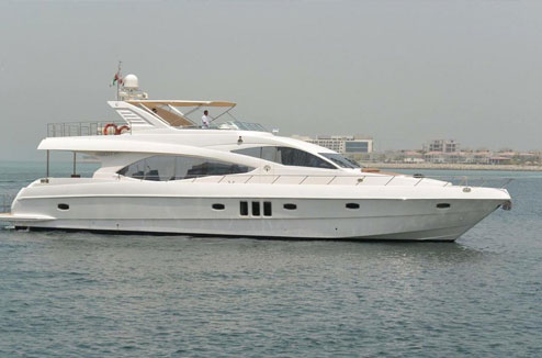 Majesty 77ft Yacht Rental